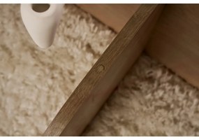 Stolik konferencyjny Aeris Sapphire Oak z ciemnym szkłem