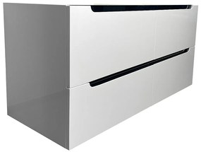 Szafka łazienkowa wisząca   pod umywalkę - Biały - dł. 120 x wys. 57 cm - SELITA