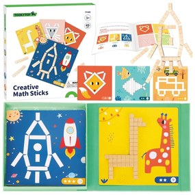Tooky toy układanka gra logiczna łamigłówki klocki magnetyczne dla dzieci 49 el.