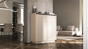 Wysoka komoda ryflowana Selene 2D3SZ, kolor kaszmirowy