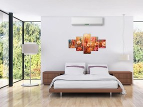 Obraz - Kwiaty łąkowe, malarstwo (125x70 cm)