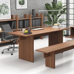 Biurko single SOLID, 180x80 cm, orzech