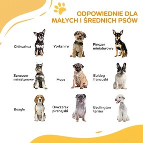 PawHut Bramka schodowa dla psów, z automatycznym zamykaniem, jednoręczne otwieranie, 100 cm x 4 cm x 76 cm, Biały