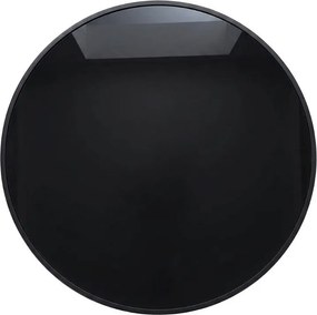 Okrągły stół ogrodowy z szklanym blatem ISLAND BLACK 60 cm, czarny