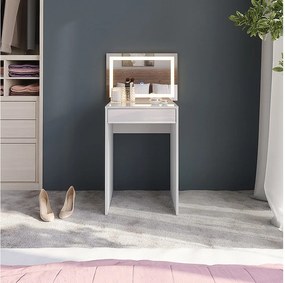 Stół toaletowy biały/biały wysoki połysk 51.4x50.1x76 sherry