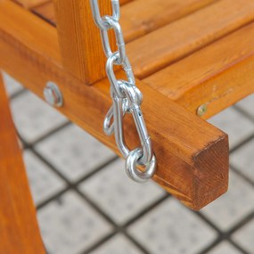 Stylowa Huśtawka Ogrodowa Outsunny dla 3 osób z Modrzewia