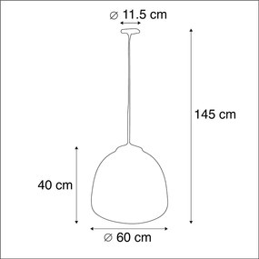 Industrialna lampa wisząca brąz 60cm - HoodiPrzemysłowy Oswietlenie wewnetrzne