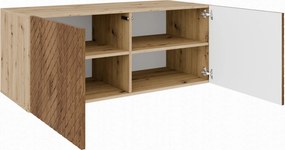 Szafka RTV wisząca CAVA 100 cm do Salonu pod Telewizor - Dąb artisan