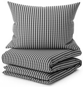 PrzytulneMieszkanie.pl PrzytulneMieszkanie.pl Kreponowa pościel ARLENA BLEND czarna hotelowa kieszeń Rozmiar pościeli: 70 x 90 cm | 140 x 200 cm