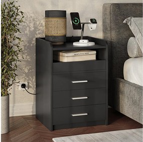 Stolik nocny antracyt 45x40x64 edis