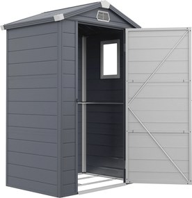 Outsunny schowek, 1,1 m², domek ogrodowy z dwuspadowym dachem, 133 x 102 x 180/208 cm