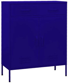 Granatowa metalowa szafka gospodarcza z 2 szufladami G6-C29