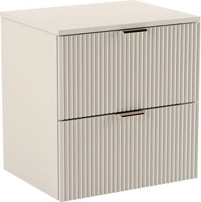 Szafka pod umywalkę WENA, ryflowane fronty, Willy, 60x60x47 cm, Kaszmir