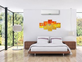 Obraz abstrakcji - malarstwo (125x70 cm)