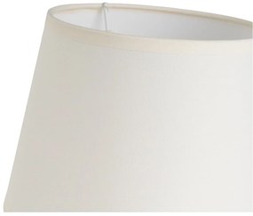 Kremowa ceramiczna lampa stołowa z tekstylnym kloszem (wys. 28 cm) – Casa Selección