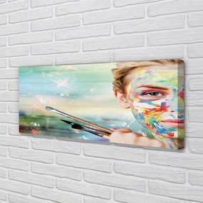 Obraz na płótnie Kobieta z Pędzlami