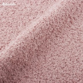 Różowy fotel z materiału bouclé Kukumo – Ame Yens