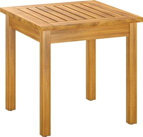 Outsunny Stolik balkonowy 48 x 48 cm, odporny na warunki pogodowe, z lamelami, regulowanymi nóżkami, kwadratowy | Aosom PL