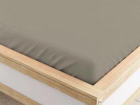 PrzytulneMieszkanie.pl Prześcieradło z mikrofibry z gumką beżowe 90 x 200 cm