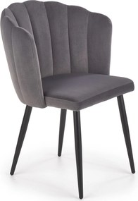 Krzesło na metalowych nogach w stylu glamour K386