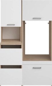 Mebel pod pralkę z szafkami – Jasny naturalny i biały – S111 x W184 – ERKANO