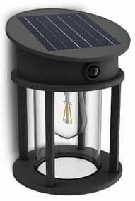 Philips Geri UltraEfficient okrągła lampa solarnaLED z czujnikiem, antracyt, 3,2 W, 4000 K