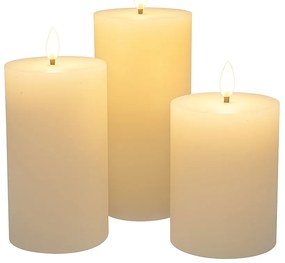 Dekoracyjne świece LED Ø 7,5 cm, 3 szt.