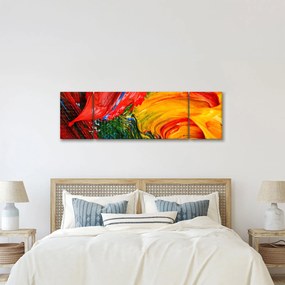 Obraz - Niebieska abstrakcja za pomocą pędzla (170x50 cm)