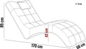 Fotel Szezlong 70 LONDON 1 osobowy w tkanininie GAVIN WERSAL
