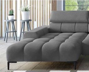 Narożnik PLAZA XL Lewostronny Elektryczna regulacja Tkanina SOLAR 96 WERSAL