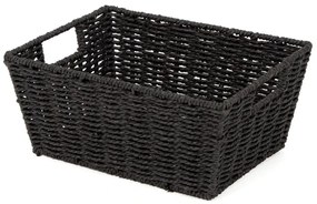 Compactor Ręcznie pleciony kosz ETNA, 31 x 24 x 14 cm, czarny