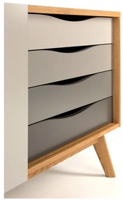 Komoda z szarymi szufladami Woodman Avon