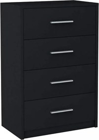 Czarna komoda z 4 szufladami K1-F04