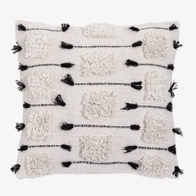 Kwadratowa Poduszka 45x45 Cm Z Bawełny Feyre Biała - Sklum