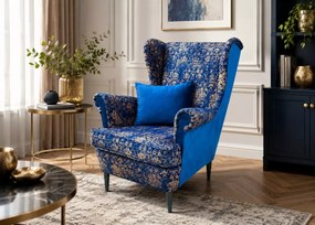 Skandynawski fotel uszak Vintage Carpet
