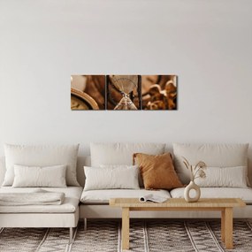 Obraz - klepsydra (z zegarem) (90x30 cm)