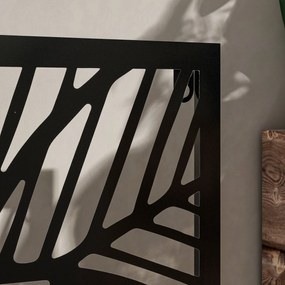 Outsunny Parawan z grządką na zewnątrz, parawan ogrodowy, ścianka działowa z donicą, metal, czarny | Aosom PL