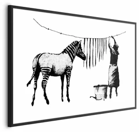 Plakat Banksy: Pranie 60x40 cm z ramą czarną bez marginesu ARTGEIST B