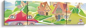 Obraz - Kolorowe miasteczko (170x50 cm)