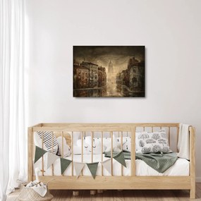 Obraz na szkle - Malowanie miasta (70x50 cm)