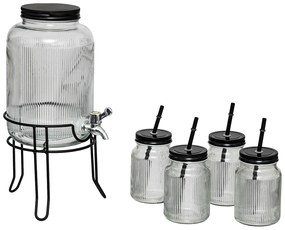 Dozownik do napojów 4 l + 4 szklanki 450 ml