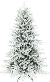 HOMCOM Sztuczna choinka 180 cm z efektem śniegu, 1815 gałązek, ze składanym metalowym stojakiem | Aosom PL