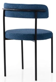 Zestaw krzeseł do jadalni Gini Dark Blue andBlack, 2 szt.