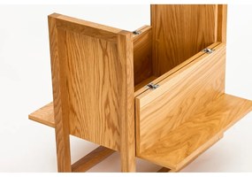 Barek z drewna dębowego w naturalnym kolorze 59x60 cm Woodman NewEst