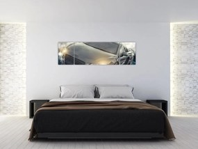 Obraz samochodu Audi - szary (170x50 cm)