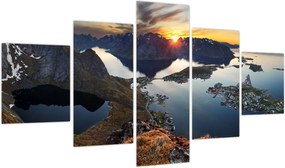 Obraz - Krajobraz górski, Norwegia (125x70 cm)