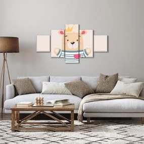 Obraz - Miś z koroną (125x70 cm)