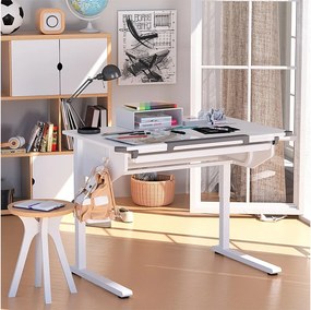 Biurko dla dzieci biały 108x68x83.5 arc