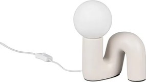 Lampa stołowa ceramiczna w kolorze kości słoniowej (wysokość 21,5 cm) Quinn – Reality