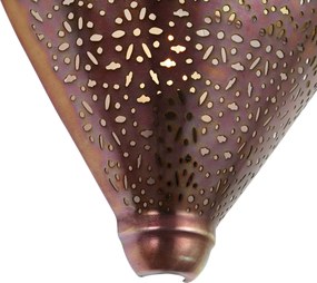 Orientalna lampa ścienna miedziana z wzorem - Muraf